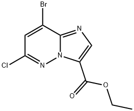 ethyl 8-bromo-6-chloroimidazo[1,2-b]pyridazine-3-carboxylate Structure