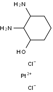 dichloro-1-hydroxy-3,4-diaminocyclohexane platinum complex 结构式