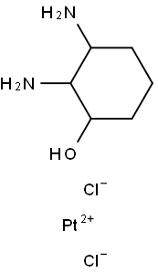 dichloro-1-hydroxy-3,4-diaminocyclohexane platinum complex Structure