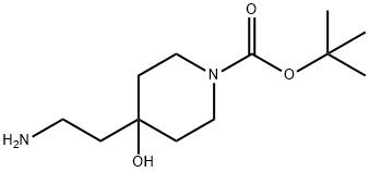 1-Boc-4-(2-Aminoethyl)-4-hydroxypiperidine 化学構造式