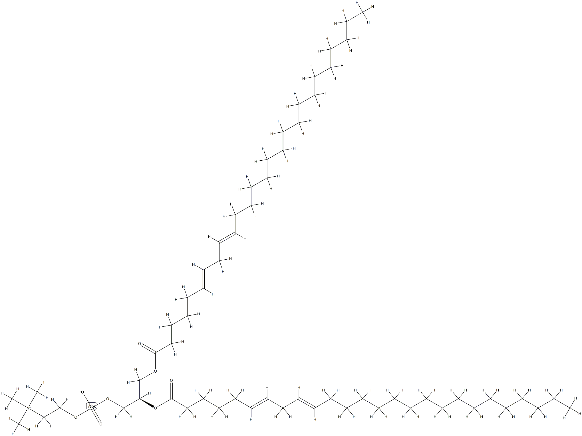 1,2-di-6,9-hexacosadienoylphosphatidylcholine Struktur