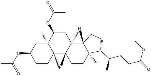 3α,6α-Diacetoxy-5β-cholane-24-oic acid methyl ester Structure