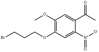 Ethanone, 1-[4-(3-bromopropoxy)-5-methoxy-2-nitrophenyl]- Structure