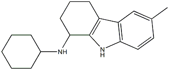 N-cyclohexyl-N-(6-methyl-2,3,4,9-tetrahydro-1H-carbazol-1-yl)amine Struktur