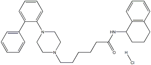 4-(2-Diphenyl)-N-(1,2,3,4-tetrahydronaphthalen-1-yl)-1-piperazinehexanamidehydrochloride Structure