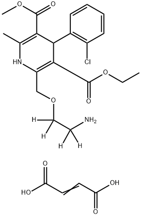 氨氯地平-D4富马酸钠, 1185246-15-4, 结构式