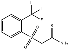 2-{[(2-TRIFLUOROMETHYL)PHENYL]SULPHONYL}ETHANETHIOAMIDE 化学構造式