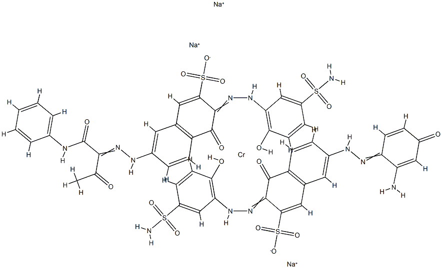 Chromate(3-), 7-(aminohydroxyphenyl)azo-3-5-(aminosulfonyl)-2-(hydroxy-.kappa.O)phenylazo-.kappa.N1-4-(hydroxy-.kappa.O)-2-naphthalenesulfonato(3-)3-5-(aminosulfonyl)-2-(hydroxy-.kappa.O)phenylazo-.kappa.N1-4-(hydroxy-.kappa.O)-7-2-hydroxy-1-(phenylamino)|