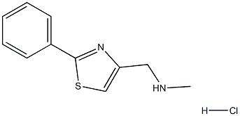 4-Thiazolemethanamine, N-methyl-2-phenyl-, hydrochloride (1:1)|N-METHYL-1-(2-PHENYLTHIAZOL-4-YL)METHANAMINE HYDROCHLORIDE