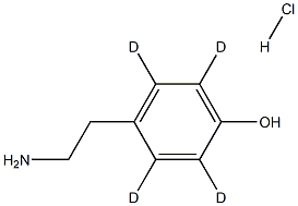 p-TyraMine-d4 Hydrochloride 化学構造式