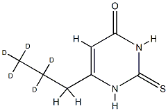 6-(2,2,3,3,3-pentadeuteriopropyl)-2-sulfanylidene-1H-pyrimidin-4-one 化学構造式