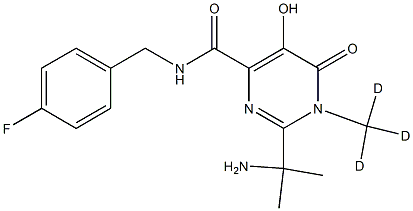 1189508-85-7 2-(1-Amino-1-methylethyl)-N-(4-fluorobenzyl)-5-hydroxy-1-methyl-6-oxo-1,6-dihydropyrimidine-4-carboxamide-d3
