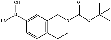(2-(叔丁氧基羰基)-1,2,3,4-四氢异喹啉-7-基)硼酸,1190058-21-9,结构式