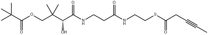 3-pentynoyl-S-pantetheine-11-pivalate 结构式