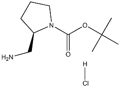 R-1-N-BOC-2-氨甲基吡咯烷盐酸盐,1190890-12-0,结构式