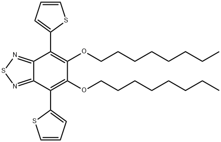 5,6-双(辛氧基)-4,7-双(2-噻吩基)苯并[C][1,2,5]噻二唑,1192352-09-2,结构式