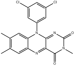 10-(3',5'-dichlorophenyl)-3-methylflavin,119237-62-6,结构式