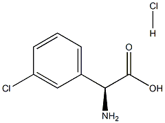 Benzeneacetic acid, α-aMino-3-chloro- (hydrochloride)(1:1),(αS)- Struktur