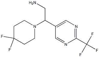 beta-(4,4-Difluoro-1-piperidinyl)-2-(trifluoromethyl)-5-pyrimidineethanamine Struktur