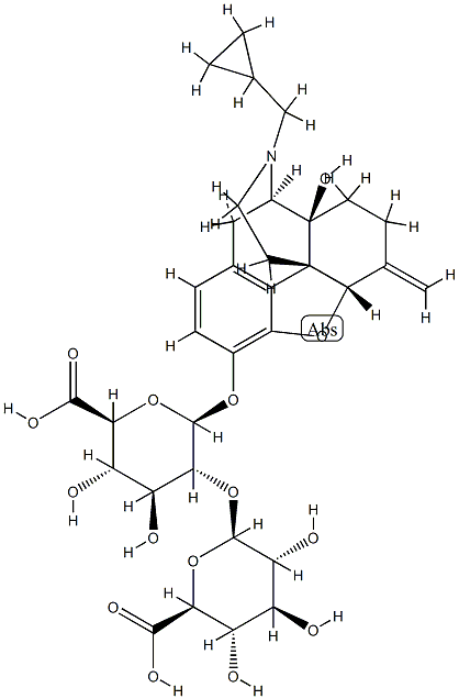 nalmafene 3-O-diglucuronide 化学構造式