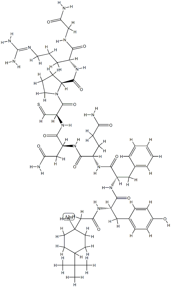 argipressin, (4-tert-butyl-1-mercaptocyclohexaneacetic acid)(1)- 结构式