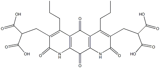 α,α'-Dicarboxy-1,2,5,8,9,10-hexahydro-2,5,8,10-tetraoxo-4,6-dipropylpyrido[3,2-g]quinoline-3,7-dipropanoic acid 结构式