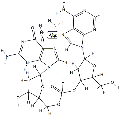 cisplatin-deoxy(adenosine monophosphate guanosine) adduct 化学構造式