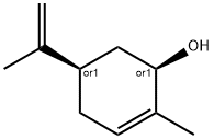 rel-2-メチル-5α*-(1-メチルエテニル)-2-シクロヘキセン-1α*-オール 化学構造式