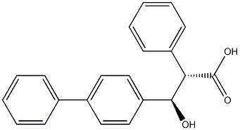 beta-Hydroxy-alpha-phenyl-(1,1'-biphenyl)-4-propanoic acid, (R',S')-(-)- Structure