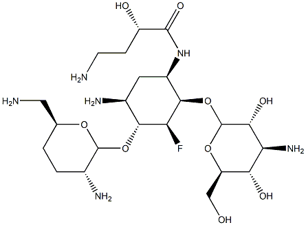 5-Deoxy-5-fluoroarbekacin,119783-91-4,结构式