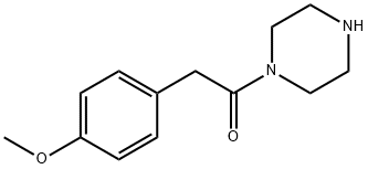 2-(4-methoxyphenyl)-1-(piperazin-1-yl)ethan-1-one Struktur