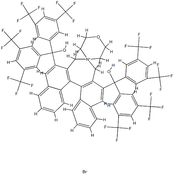 (11bS)-2,6-Bis[bis[3,5-bis(trifluoroMethyl)phenyl]hydroxyMethyl]-3,5-dihydrospiro[4H-dinaphth[2,1-c:1',2'-e]azepine-4,4'-MorpholiniuM] BroMide Struktur