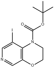 8-碘-2,3-二氢-1H-吡啶并[3,4-B][1,4]噁嗪-1-羧酸叔丁酯,1198108-42-7,结构式