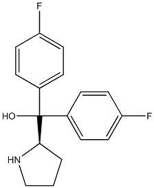 (R)-α,α-Bis(4-fluorophenyl)-2-pyrrolidineMethanol 化学構造式