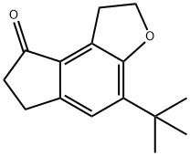 4-tert-Butyl-1,2,6,7-tetrahydro-8H-indeno[5,4-b]furan-8-one 化学構造式