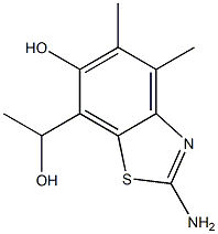 7-Benzothiazolemethanol,  2-amino-6-hydroxy--alpha-,4,5-trimethyl- 结构式