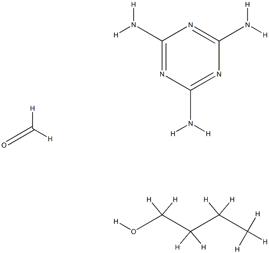 Formaldehyde, polymer with 1-butanol and 1,3,5-triazine-2,4,6-triamine Struktur