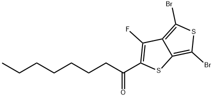 4,6-二溴-3-氟-2-(1-辛酮)-噻吩并[3,4-B]噻吩 结构式