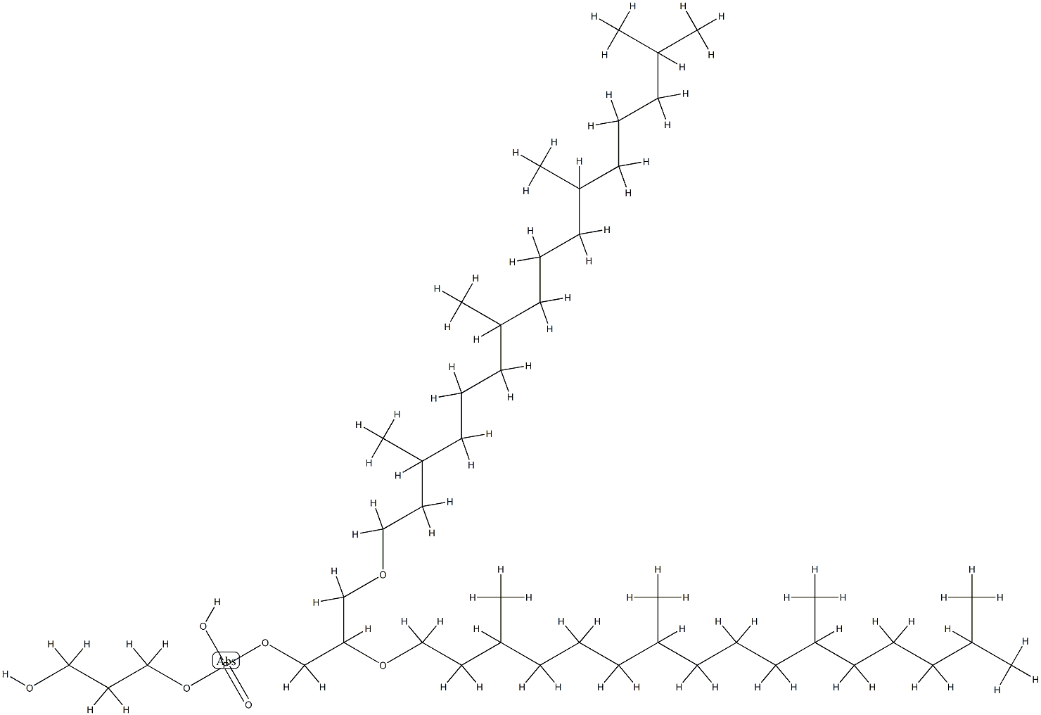 2,3-diphytanyl-sn-glycerol-1-phospho-1'-1',3'-propanediol,120287-14-1,结构式