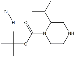 1-N-BOC-2-ISOPROPYLPIPERAZINE-HCl Struktur