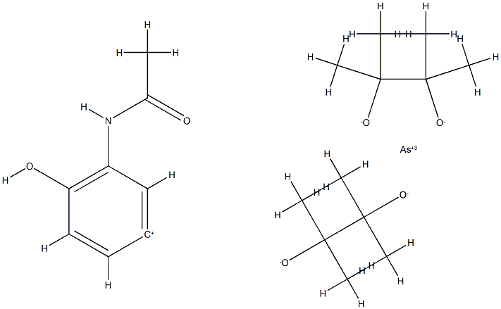 octamethyl-2,2,3,3,7,7,8,8-arsa-5-(4-hydroxy)-3-acetamidophenyl-5-spiro-(4,4)-nonane Structure