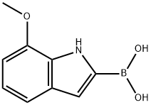 7-methoxy-1H-indole-2-boronic acid, 1203844-16-9, 结构式