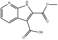 2-(Methoxycarbonyl)-1H-pyrrolo[2,3-b]pyridine-3-carboxylic acid,1204475-85-3,结构式