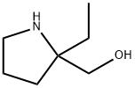(2-乙基吡咯烷-2-基)甲醇 结构式