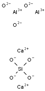 dicalcium [orthosilicato(4-)]trioxodialuminate(4-)  Struktur