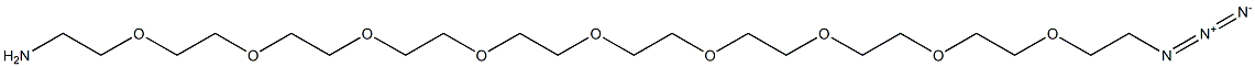 叠氮-九聚乙二醇-氨基, 1207714-69-9, 结构式