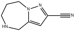 5,6,7,8-tetrahydro-4H-pyrazolo[1,5-a][1,4]diazepine-2-carbonitrile(SALTDATA: HCl),1209685-62-0,结构式