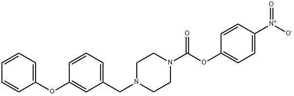 4-硝基苯基4-(3-苯氧基苄基)哌嗪-1-甲酸叔丁酯, 1210004-12-8, 结构式