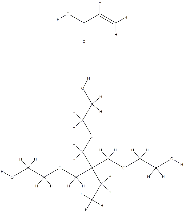 2-Propenoic acid, polymer with 2,2'-[[2-ethyl-2-[(2-hydroxyethoxy) methyl]-1,3-propanediyl]bis(oxy)]bis[ethanol ] 结构式