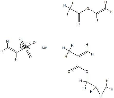 2-Propenoic acid, 2-methyl-, oxiranylmethyl ester, polymer with ethenyl acetate and sodium ethenesulfonate Structure